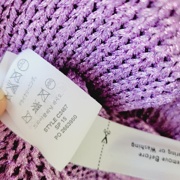 J. Crew lavender metallic sparkle sweater size small - Picture 9 of 9